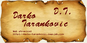 Darko Taranković vizit kartica